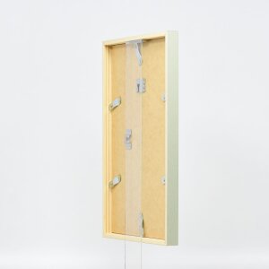 Efecto marco de madera perfil 35 verde 40x40 cm cristal de museo
