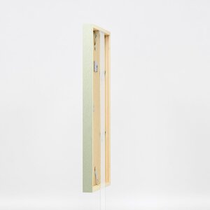 Efecto marco de madera perfil 35 verde 40x40 cm cristal de museo