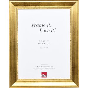 Efecto marco de madera perfil 95 oro 40x40 cm cristal...