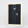 Efecto marco barroco de madera perfil 37 blanco 40x40 cm cristal de museo