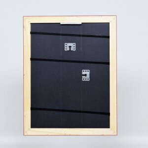 Efecto marco barroco de madera perfil 37 plata antigua 40x40 cm cristal de museo