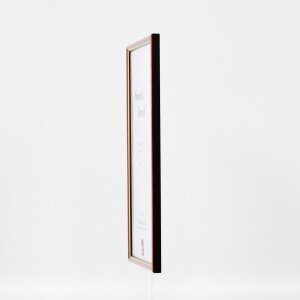 Efecto marco de madera perfil 23 rojo 40x50 cm cristal antirreflectante