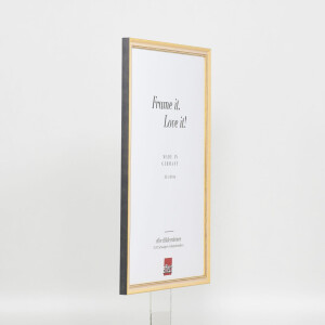 Efecto marco de madera maciza perfil 25 amarillo 40x50 cm cristal de museo
