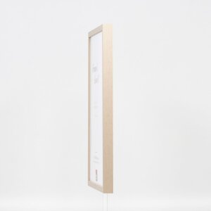 Efecto marco de madera perfil 35 marrón claro 40x50 cm cristal de museo