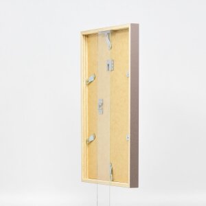 Efecto marco de madera perfil 35 marrón 40x60 cm cristal acrílico