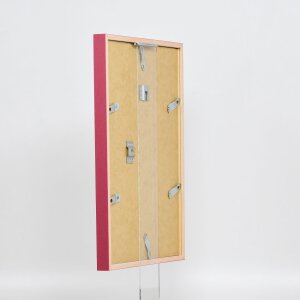 Efecto marco de madera Perfil 35 rojo 40x60 cm cristal normal + separador