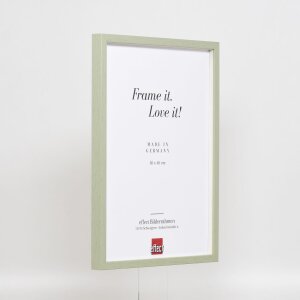 Efecto marco de madera perfil 35 verde 40x60 cm cristal normal + separador