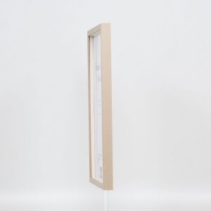 Efecto marco de madera perfil 35 marrón claro 40x60 cm cristal normal + separador