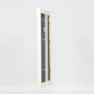 Efecto Madera Marco Barroco Perfil 37 blanco 40x60 cm Cristal acrílico