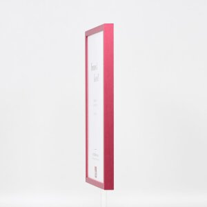 Efecto marco de madera perfil 35 rojo 40x60 cm cristal de museo