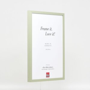 Efecto marco de madera perfil 35 verde 40x60 cm cristal de museo