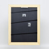 Efecto marco de madera maciza perfil 30 negro 40x60 cm cristal de museo