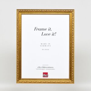 Efecto marco barroco de madera perfil 37 oro antiguo 40x60 cm cristal de museo