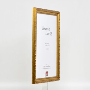 Efecto marco barroco de madera perfil 37 oro antiguo 40x60 cm cristal de museo