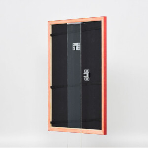 Efecto Marco de madera Perfil 89 rojo 42x59,4 cm Cristal normal