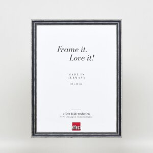Efecto marco de madera perfil 38 gris 42x59,4 cm cristal antirreflejos