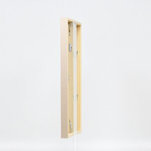 Efecto marco de madera perfil 35 marrón claro 42x59,4 cm cristal antirreflejos