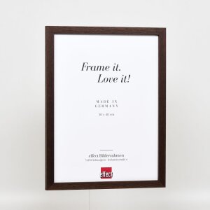 Efecto marco de madera perfil 33 wengué 42x59,4 cm cristal antirreflejos