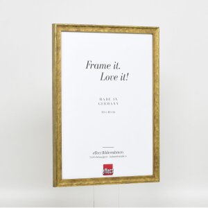 Efecto marco de madera perfil 2070 cristal antirreflectante 42x59,4 cm dorado