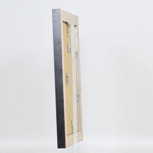 Efecto marco de madera maciza Perfil 28 plata 42x59,4 cm cristal antirreflejos