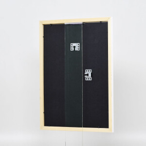 Efecto marco de madera perfil 2210 blanco 42x59,4 cm cristal de museo