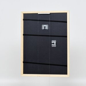 Efecto Marco de madera Perfil 38 blanco 42x59,4 cm Cristal de museo