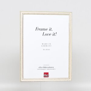 Efecto Marco de madera Perfil 38 blanco 42x59,4 cm Cristal de museo