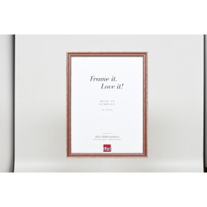 Efecto marco de madera perfil 38 marrón 42x59,4 cm cristal de museo