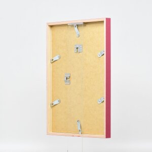 Efecto marco de madera perfil 35 rojo 42x59,4 cm cristal de museo
