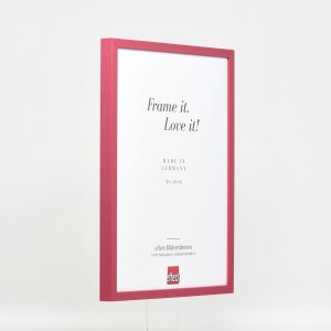 Efecto marco de madera perfil 35 rojo 42x59,4 cm cristal de museo
