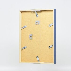 Efecto marco de madera perfil 35 azul 42x59,4 cm cristal de museo