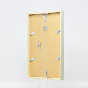 Efecto marco de madera perfil 35 verde 42x59,4 cm cristal de museo
