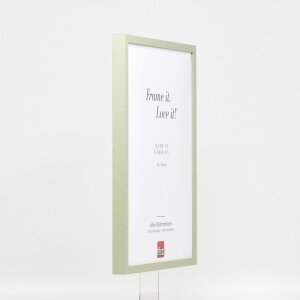 Efecto marco de madera perfil 35 verde 42x59,4 cm cristal de museo