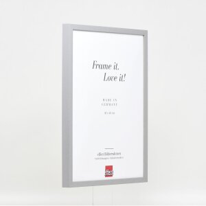 Efecto marco de madera perfil 35 gris claro 42x59,4 cm cristal de museo