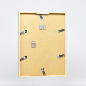 Efecto marco de madera perfil 35 marrón claro 42x59,4 cm cristal de museo