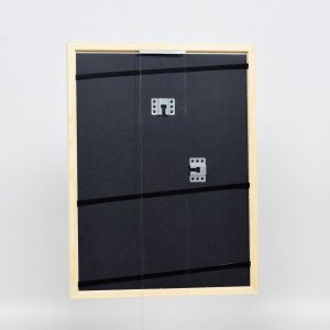 Efecto Marco de madera Perfil 89 blanco 42x59,4 cm Cristal de museo