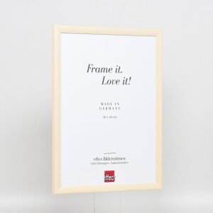Efecto Marco de madera Perfil 89 blanco 42x59,4 cm Cristal de museo