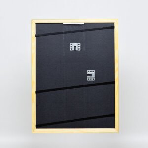 Efecto marco de madera perfil 89 marrón claro 42x59,4 cm cristal de museo