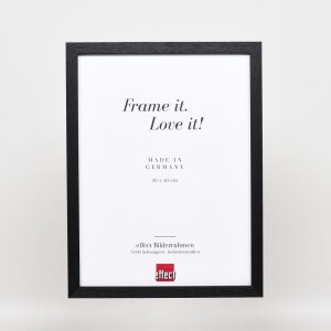 Efecto marco de madera perfil 33 negro 42x59,4 cm cristal de museo