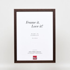 Efecto marco de madera perfil 33 wengué 42x59,4 cm cristal de museo