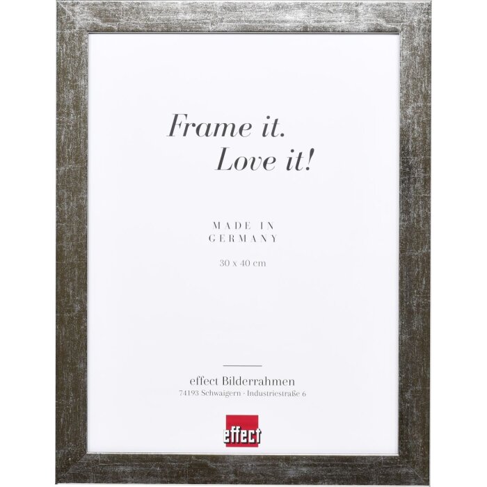 Efecto marco 2319 plata alto brillo 42x59,4 cm cristal de museo
