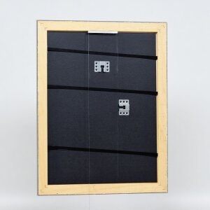 Efecto Marco de madera Perfil 94 plata 42x59,4 cm Vidrio de museo