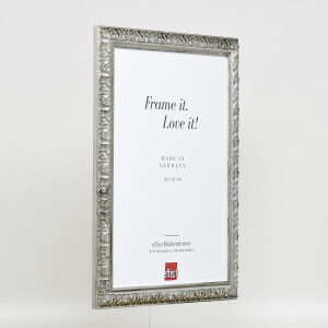Efecto Marco de madera Perfil 94 plata 42x59,4 cm Vidrio de museo