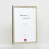 Efecto Marco de Madera Perfil 2070 Vidrio Museo 42x59,4 cm plata