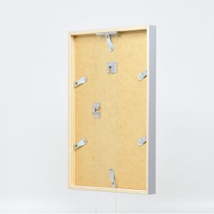Efecto marco de madera perfil 35 gris claro 45x60 cm cristal normal