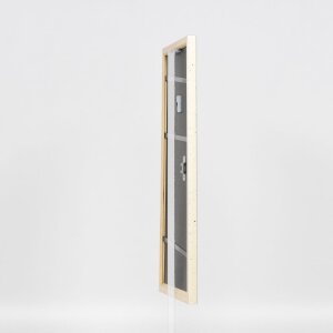 Efecto marco de madera perfil 38 blanco 45x60 cm cristal acrílico