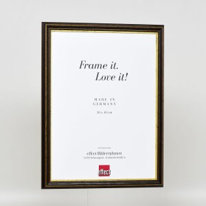 Efecto marco de madera perfil 21 nuez marrón 45x60 cm cristal antirreflejos