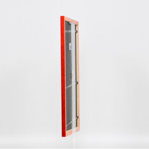 Efecto marco de madera perfil 89 rojo 45x60 cm cristal acrílico