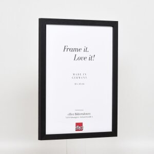 Efecto marco de madera perfil 33 negro 45x60 cm cristal antirreflejo