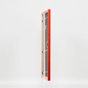 Efecto marco de madera perfil 89 rojo 45x60 cm cristal de museo